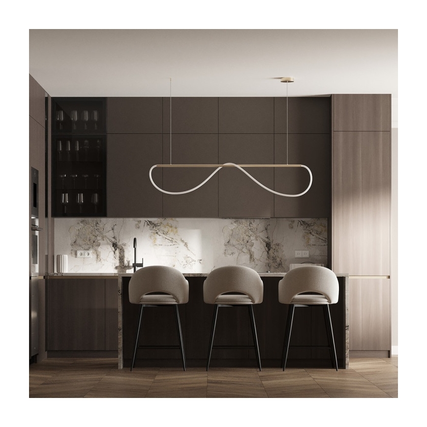 MELECA LED csillár kábelen LED/36W/230V 3000/4000/6000K 160 cm arany