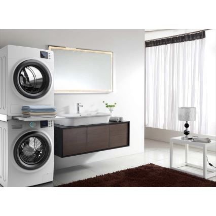 Meliconi 656113 - Köztes elem mosógéphez és szárítógéphez, 70 cm, kihúzható fiókkal, fehér