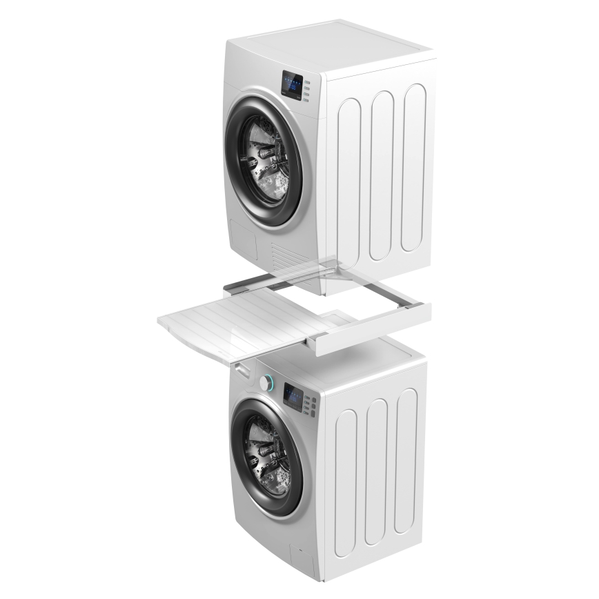 Meliconi 656113 - Köztes elem mosógéphez és szárítógéphez, 70 cm, kihúzható fiókkal, fehér