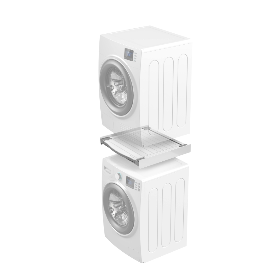 Meliconi 656113 - Köztes elem mosógéphez és szárítógéphez, 70 cm, kihúzható fiókkal, fehér
