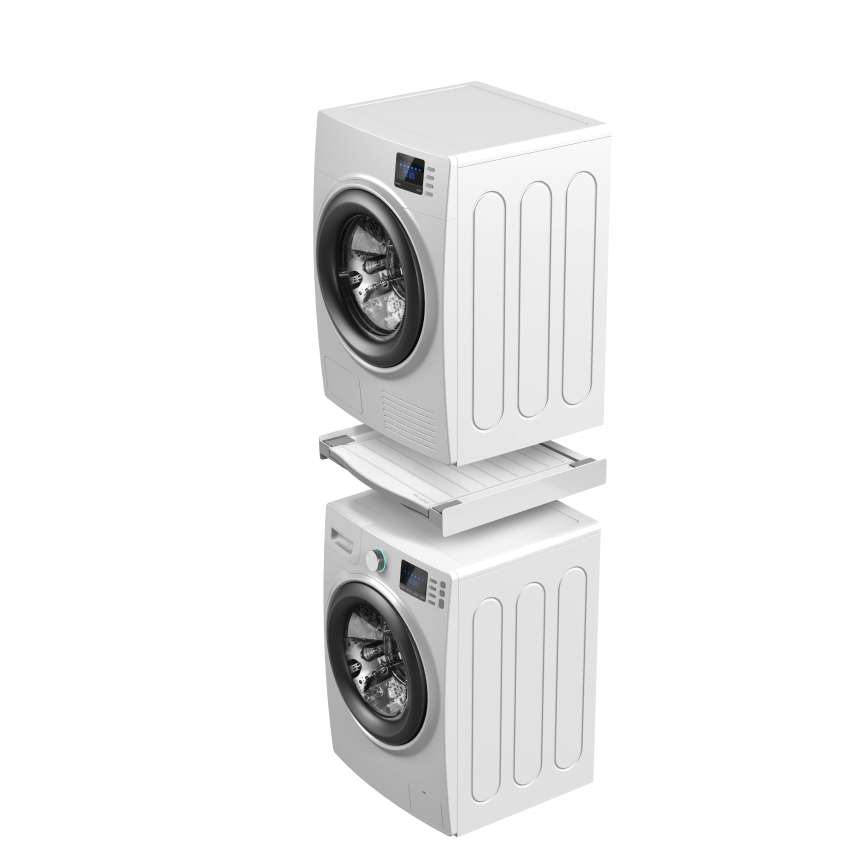 Meliconi 656113 - Köztes elem mosógéphez és szárítógéphez, 70 cm, kihúzható fiókkal, fehér