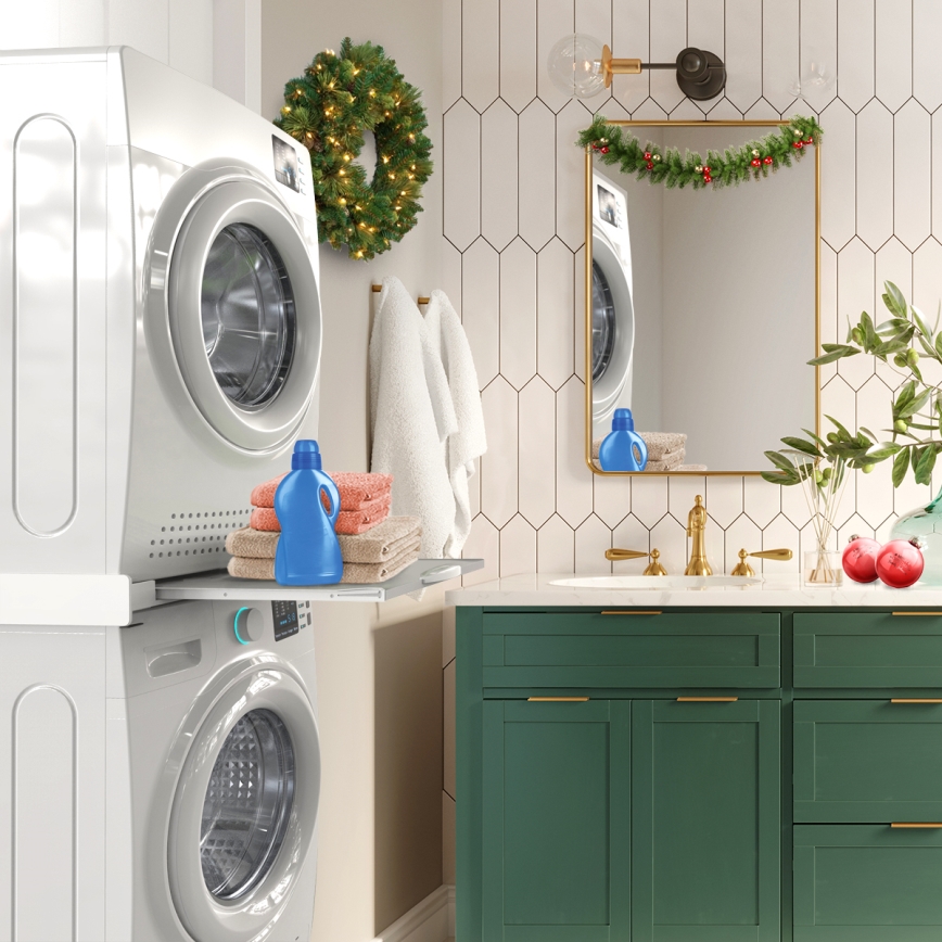 Meliconi 656114 - Ráépítő adapter mosógéphez és szárítógéphez 70 cm fehér