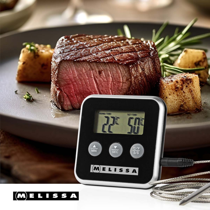 Melissa - Húshőmérő digitális kijelzővel és időzítővel 0-250 °C 1xAAA