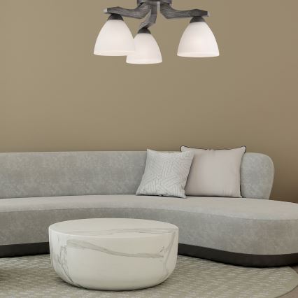 Mennyezeti csillár ADRIANO 3xE27/60W/230V bükk