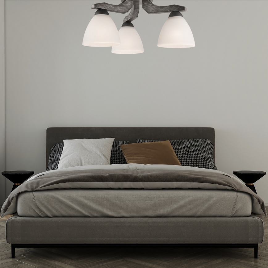 Mennyezeti csillár ADRIANO 3xE27/60W/230V bükk