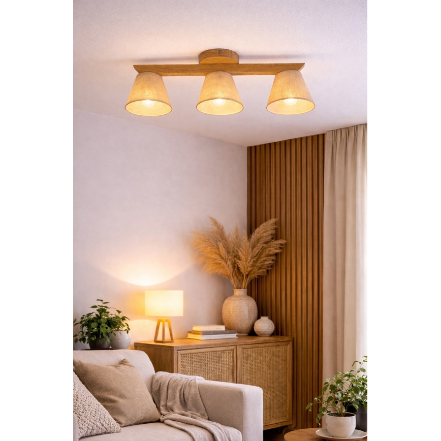 Mennyezeti csillár ANTONIO 3xE14/40W/230V tölgy