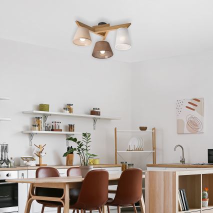 Mennyezeti csillár ANTONIO 3xE14/40W/230V tölgy