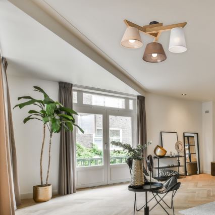 Mennyezeti csillár ANTONIO 3xE14/40W/230V tölgy