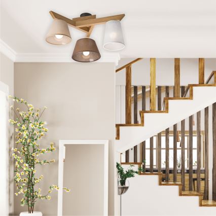 Mennyezeti csillár ANTONIO 3xE14/40W/230V tölgy