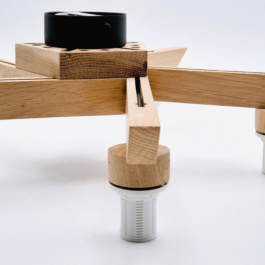 Mennyezeti csillár ANTONIO 5xE14/40W/230V tölgy