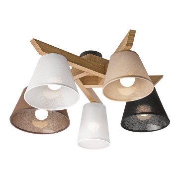 Mennyezeti csillár ANTONIO 5xE14/40W/230V tölgy