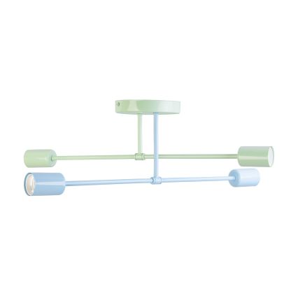 Mennyezeti csillár CAMBRIDGE 4xE27/15W/230V zöld/kék
