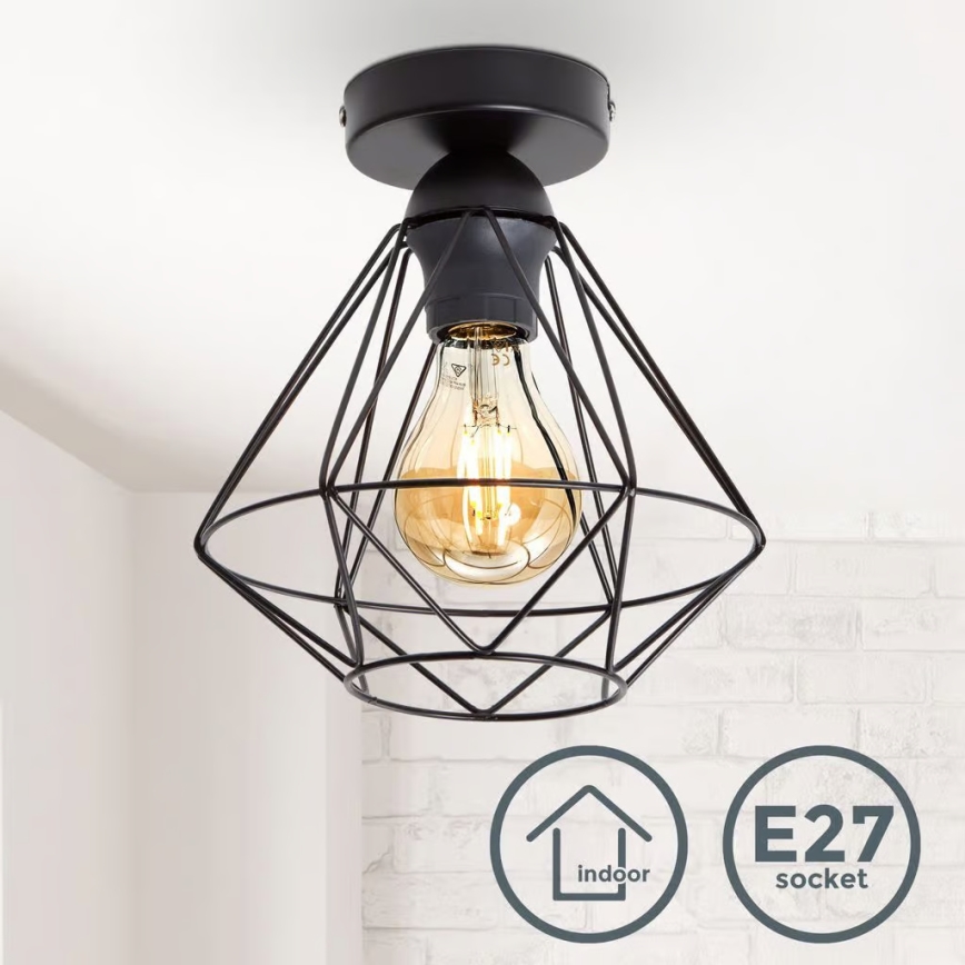 Mennyezeti lámpa 1xE27/40W/230V fekete