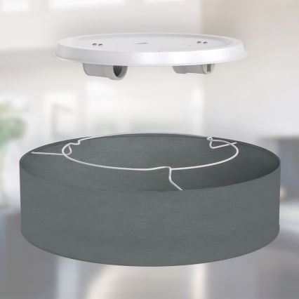 Mennyezeti lámpa 2xE27/40W/230V, átmérő 38 cm, szürke