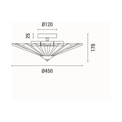 Mennyezeti lámpa 5xE14/15W/230V szürke
