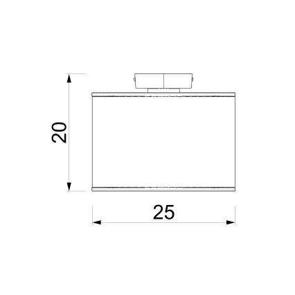 Mennyezeti lámpa ARDEN 1xE27/15W/230V átm. 25 cm fekete