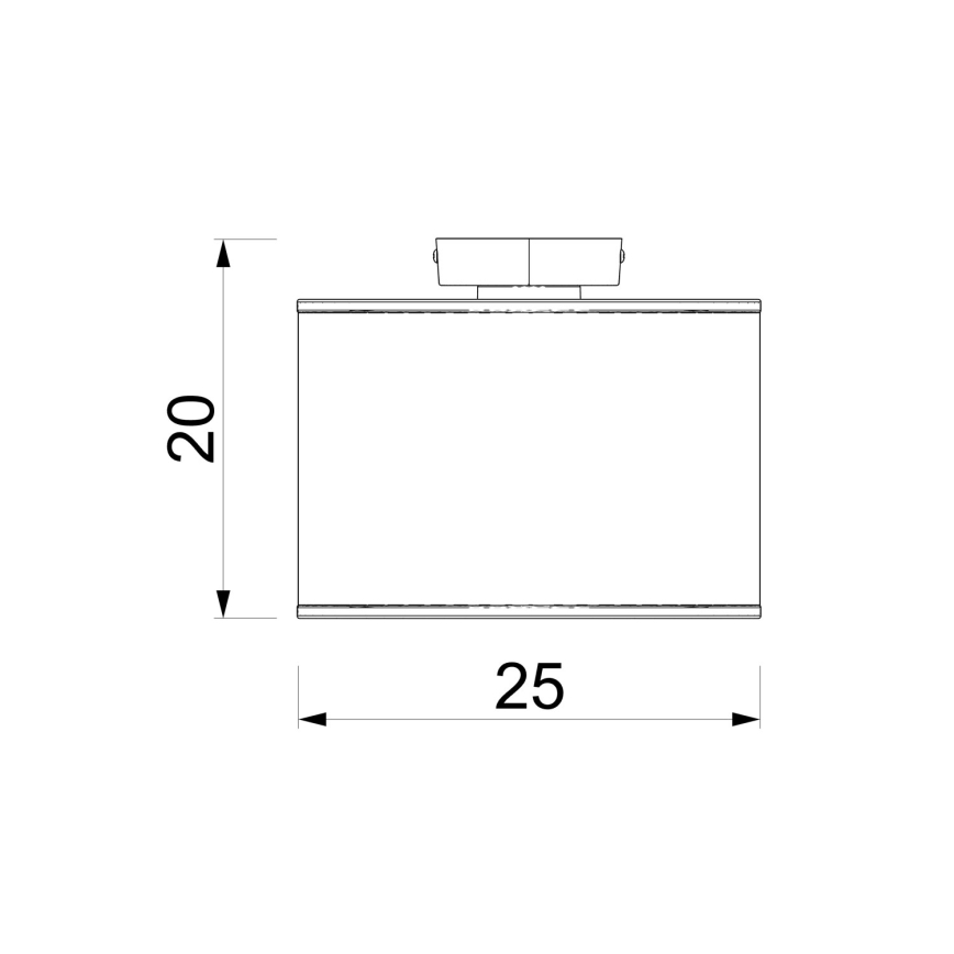 Mennyezeti lámpa ARDEN 1xE27/15W/230V átm. 25 cm fekete