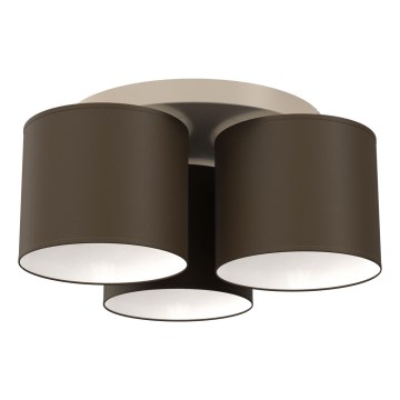 Mennyezeti lámpa ARDEN 3xE27/15W/230V átm. 30 cm bézs/barna