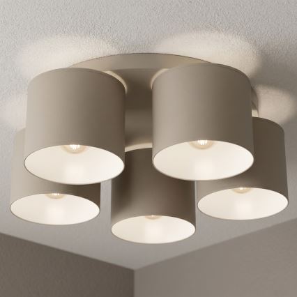 Mennyezeti lámpa ARDEN 5xE27/15W/230V, átmérő 44 cm, bézs