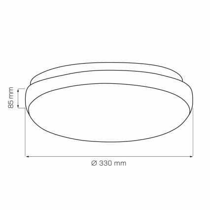 Mennyezeti lámpa BENEDYKT 2xE27/20W/230V átm. 33 cm fekete
