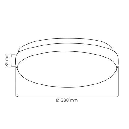 Mennyezeti lámpa BOGDAN 2xE27/20W/230V átm. 33 cm fehér