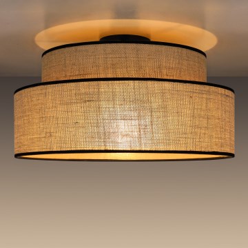 Mennyezeti lámpa BOHO 1xE27/60W/230V átm. 40 cm bézs