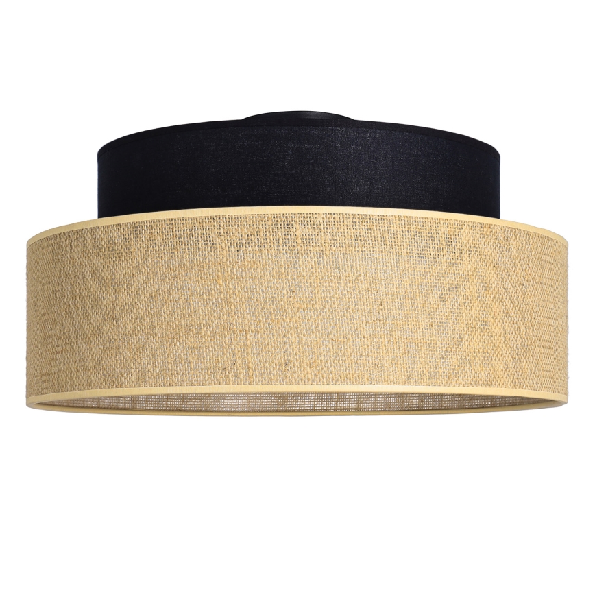 Mennyezeti lámpa BOHO 1xE27/60W/230V átm. 40 cm fekete/bézs