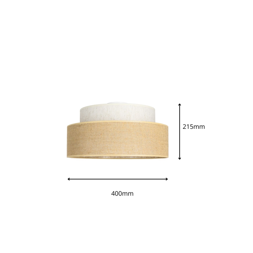 Mennyezeti lámpa BOHO 1xE27/60W/230V átm. 40 cm krémes/bézs