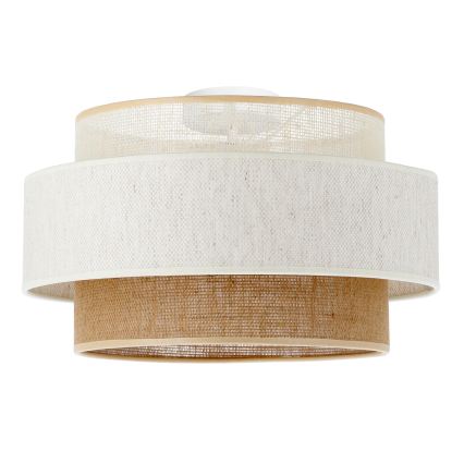 Mennyezeti lámpa BOHO 1xE27/60W/230V, átmérő 40 cm, fehér/juta