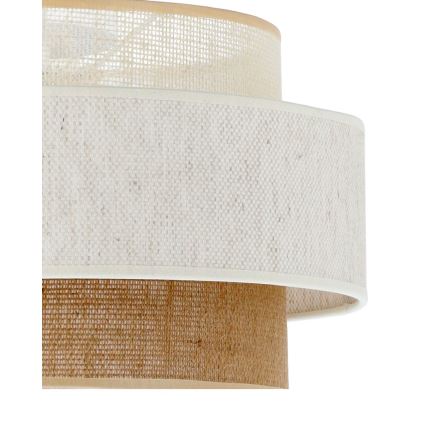 Mennyezeti lámpa BOHO 1xE27/60W/230V, átmérő 40 cm, fehér/juta