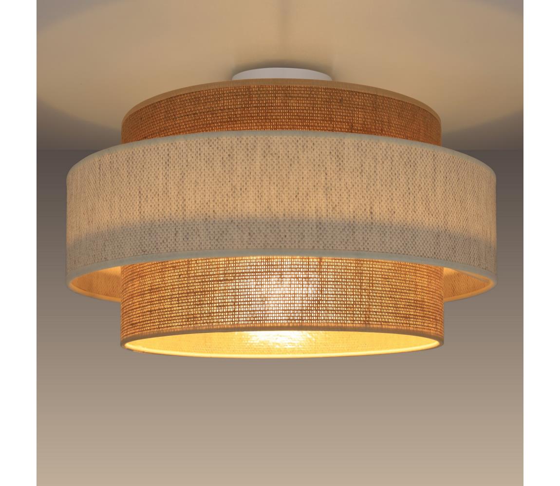 Mennyezeti lámpa BOHO 1xE27/60W/230V Ø 40 cm krémszínű/juta H0163