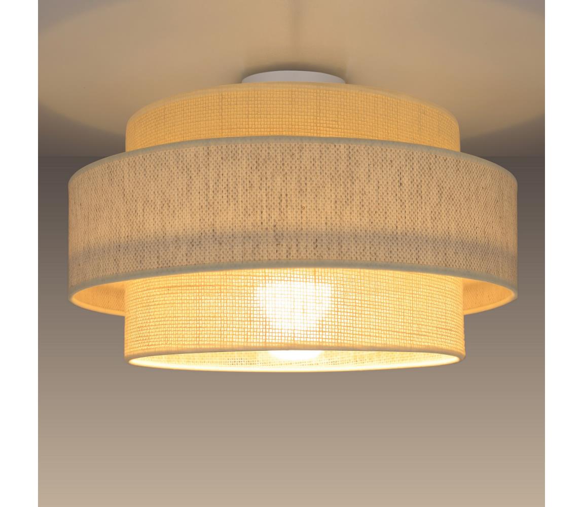 Mennyezeti lámpa BOHO 1xE27/60W/230V Ø 40 cm krémszínű/juta H0168
