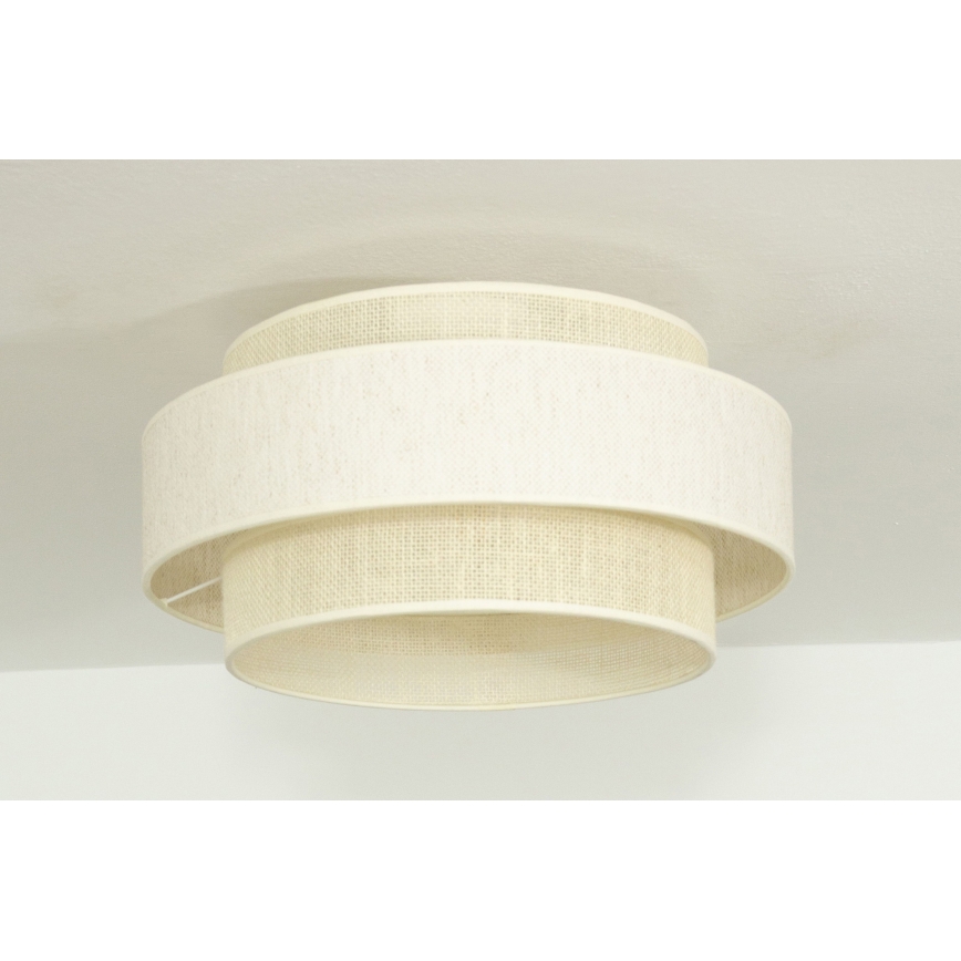 Mennyezeti lámpa BOHO 1xE27/60W/230V Ø 40 cm krémszínű/juta