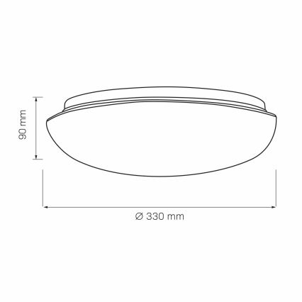 Mennyezeti lámpa BONIFACY 2xE27/20W/230V átm. 33 cm fehér