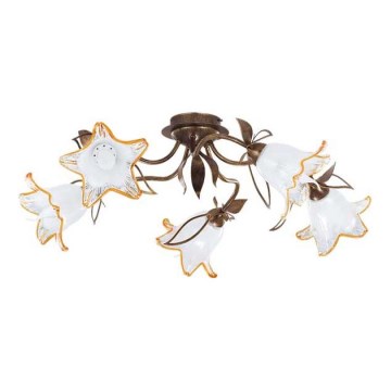 Mennyezeti lámpa BRAGA 5xE27/15W/230V bronz