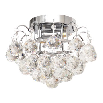 Mennyezeti lámpa CLARISA 2xE14/60W/230V átm. 30 cm fényezett króm