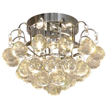 Mennyezeti lámpa CLARISA 2xE14/60W/230V átm. 30 cm fényezett króm