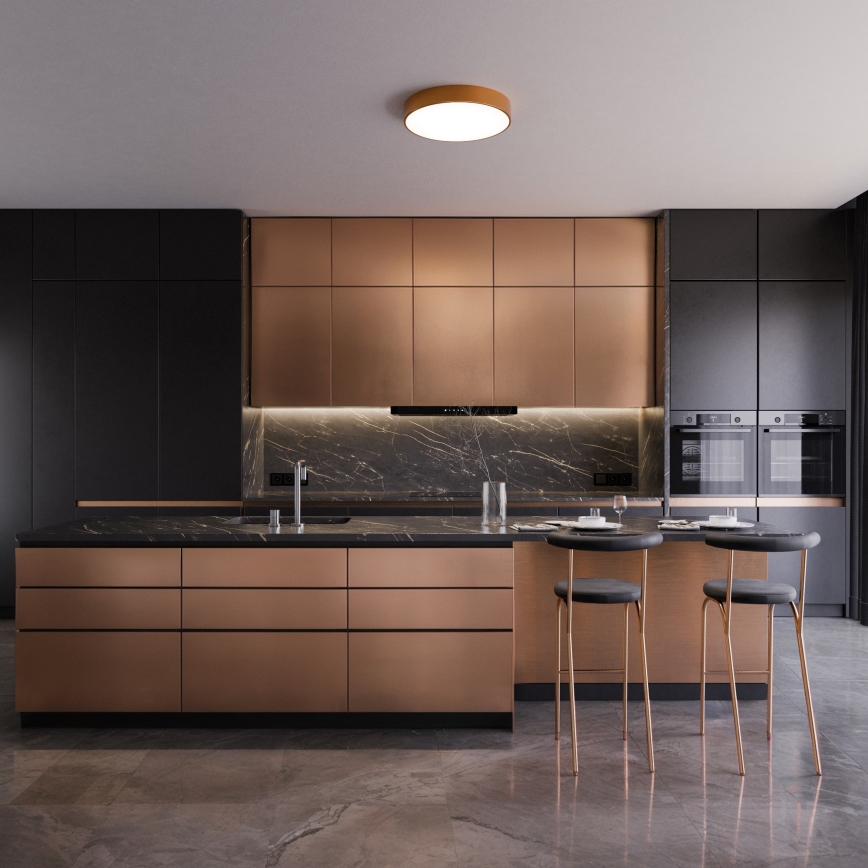 Mennyezeti lámpa CLEO 3xE27/24W/230V á. 40 cm réz