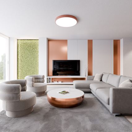 Mennyezeti lámpa CLEO 5xE27/24W/230V á. 60 cm réz