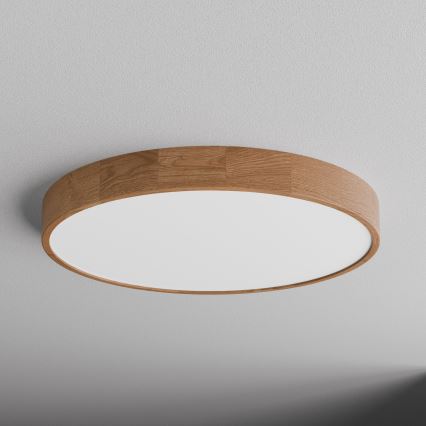 Mennyezeti lámpa CLEO érzékelővel, 6x E27/24W/230V, Ø 80 cm, tölgy