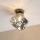 Mennyezeti lámpa CRISTAL 1xE14/15W/230V sárgaréz/füstös fekete