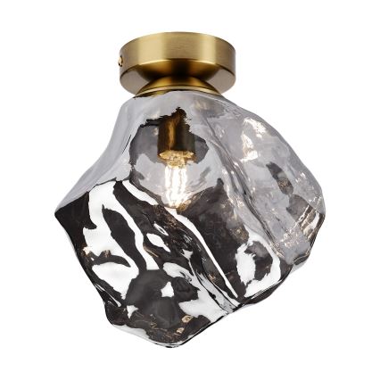 Mennyezeti lámpa CRISTAL 1xE14/15W/230V sárgaréz/füstös fekete