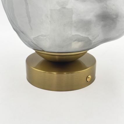 Mennyezeti lámpa CRISTAL 1xE14/15W/230V sárgaréz/füstös fekete