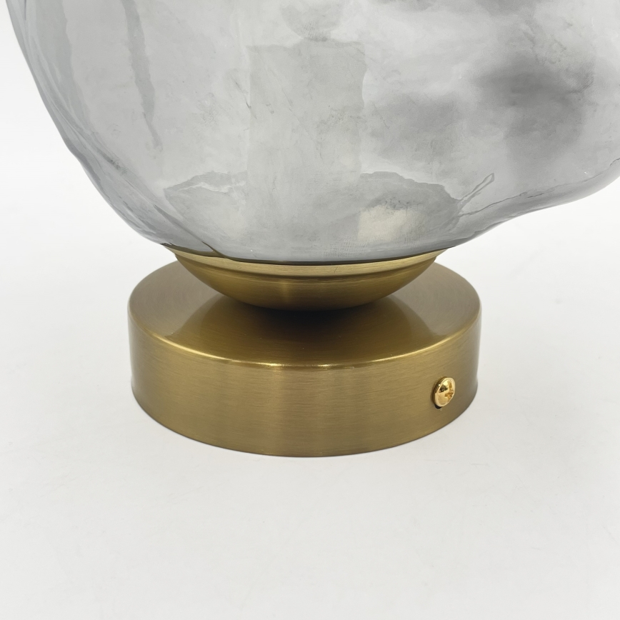 Mennyezeti lámpa CRISTAL 1xE14/15W/230V sárgaréz/füstös fekete