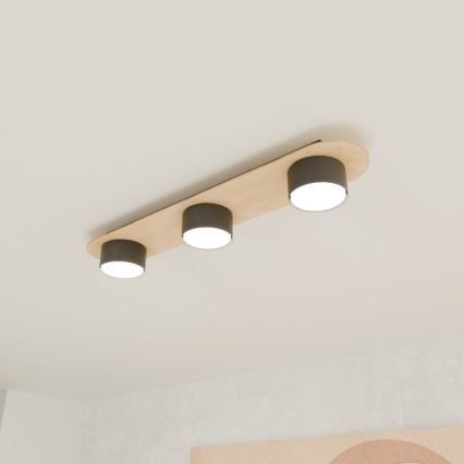 Mennyezeti lámpa DIAZ 3xGX53/12W/230V fekete/barna