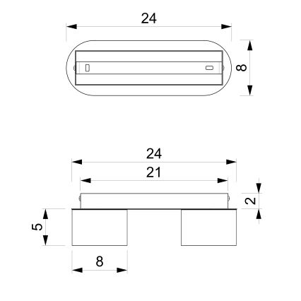 Mennyezeti lámpa DIXIE 2xGX53/11W/230V rózsaszín