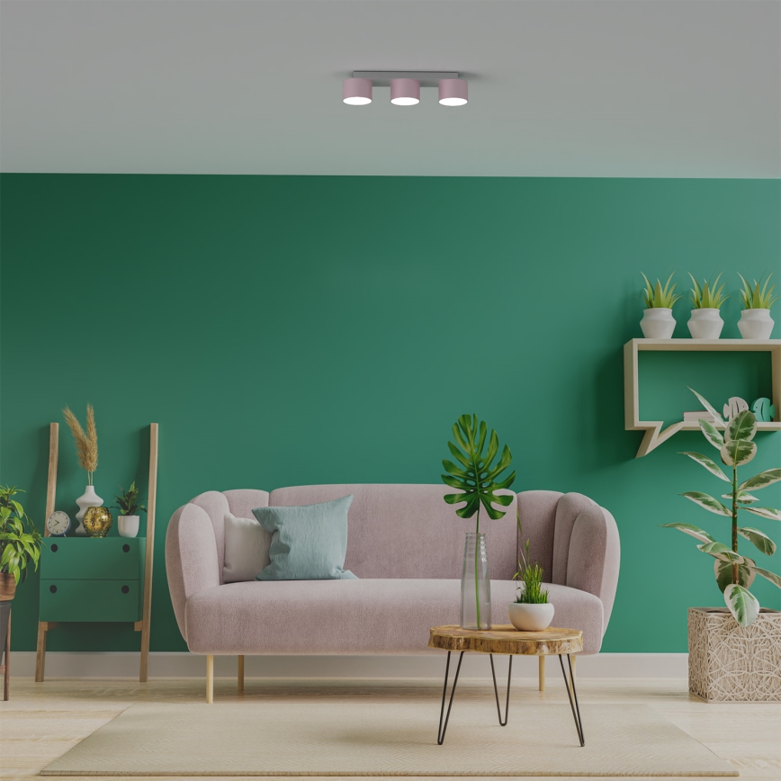 Mennyezeti lámpa DIXIE 3xGX53/11W/230V rózsaszín