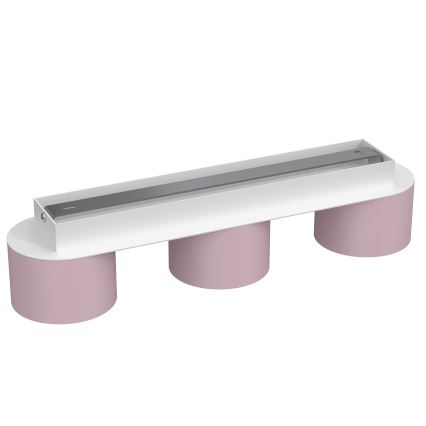 Mennyezeti lámpa DIXIE 3xGX53/11W/230V rózsaszín