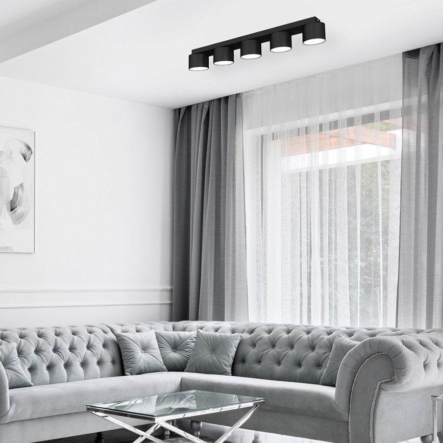 Mennyezeti lámpa DIXIE 5xGX53/11W/230V fekete