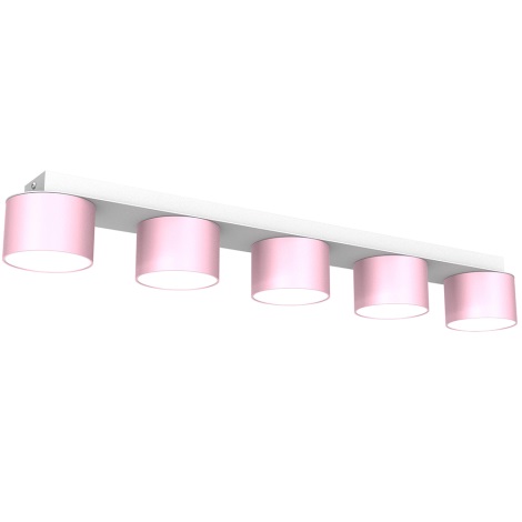 Mennyezeti lámpa DIXIE 5xGX53/11W/230V rózsaszín